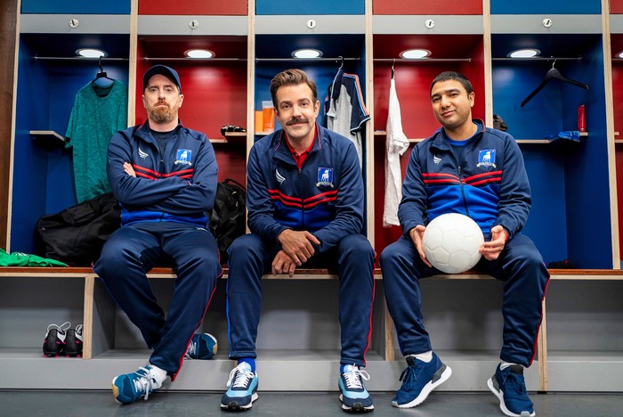 16_Ted_Lasso_Photo_020207 Brendan Hunt, Jason Sudeikis and Nick Mohammed in “Ted Lasso”