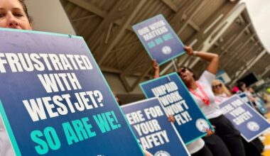 WestJet strike: Airline, union still at the bargaining table as flight attendants hit the picket lines