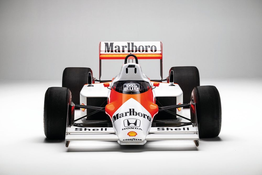 Familiar and yet unusual: Honda lettering and sidepod snorkels reveal this is no ‘ordinary’ MP4/3 