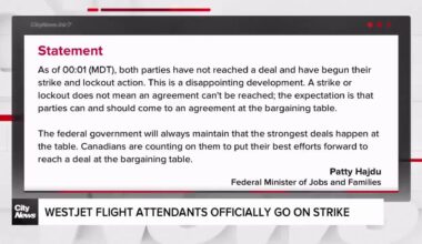 WestJet flight attendants officially on strike