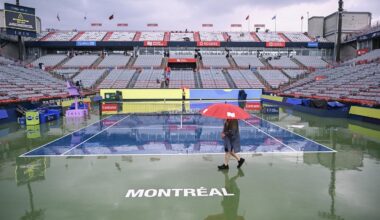 Rain washes out first day of National Bank Open main draw in Montreal