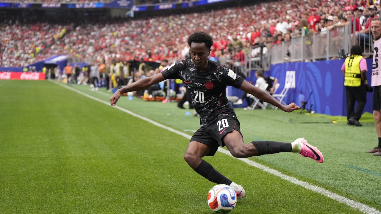 A man soccer player.