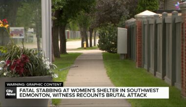 Edmonton women’s shelter was site of fatal stabbing, witness speaks