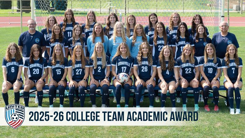 United Soccer Coaches honors Cedarville with academic award