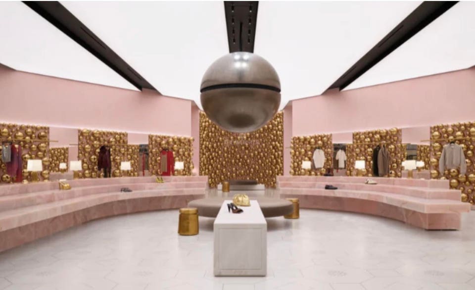 The pink and gold store