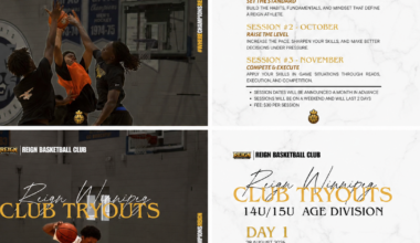 Reign Basketball Club Announces Winnipeg 14U/15U Tryouts for August 28-29 and Brandon JV/Varsity ID Sessions for Fall 2026