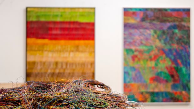 Why this artist makes tapestries from telecom wire