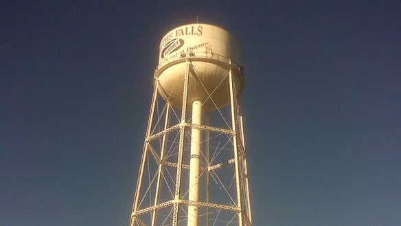 A town's water tower.