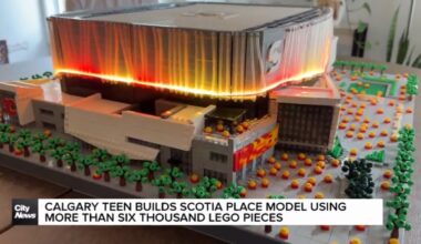Calgary teen builds Scotia Place model using more than six thousand LEGO pieces