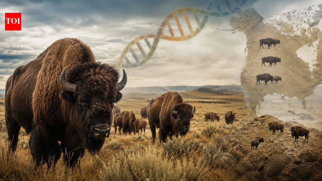 North American bison fell from millions to hundreds, but ancient DNA shows they kept much of their genetic diversity as isolated herds became different