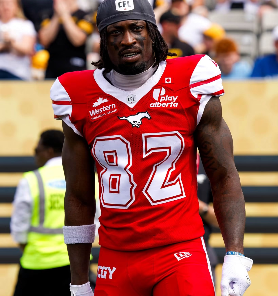 Hall Wolfpack grad and Calgar Stampeder Jesulayomi Ojutalayo makes his “home” debut at BMOy versus Argos  | Caledon Citizen