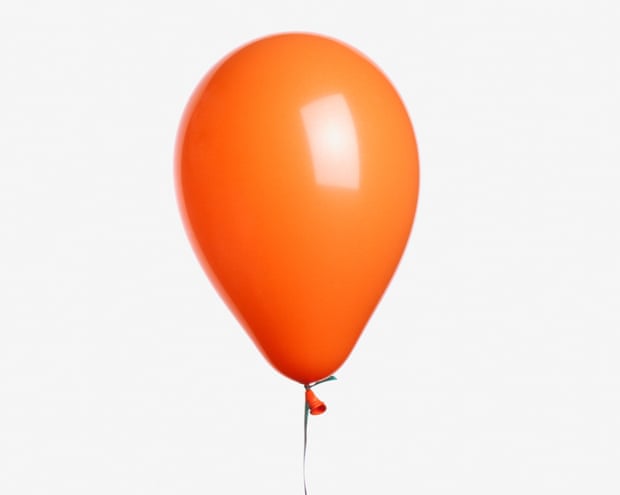 An orange balloon