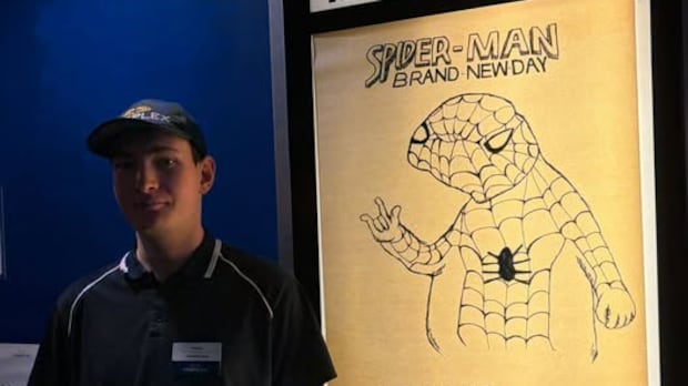Prince George movie theatre employee goes viral after hand drawing Spider-Man poster