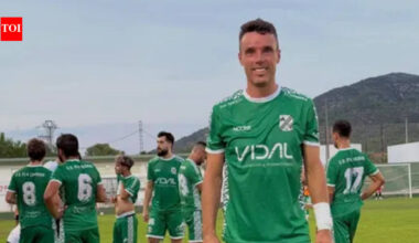 After 20 years in Tennis, Rafael Nadal's opponent Bautista Agut makes Football debut with two goals