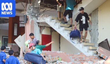 Rescuers search for Indonesian earthquake survivors after dozens killed