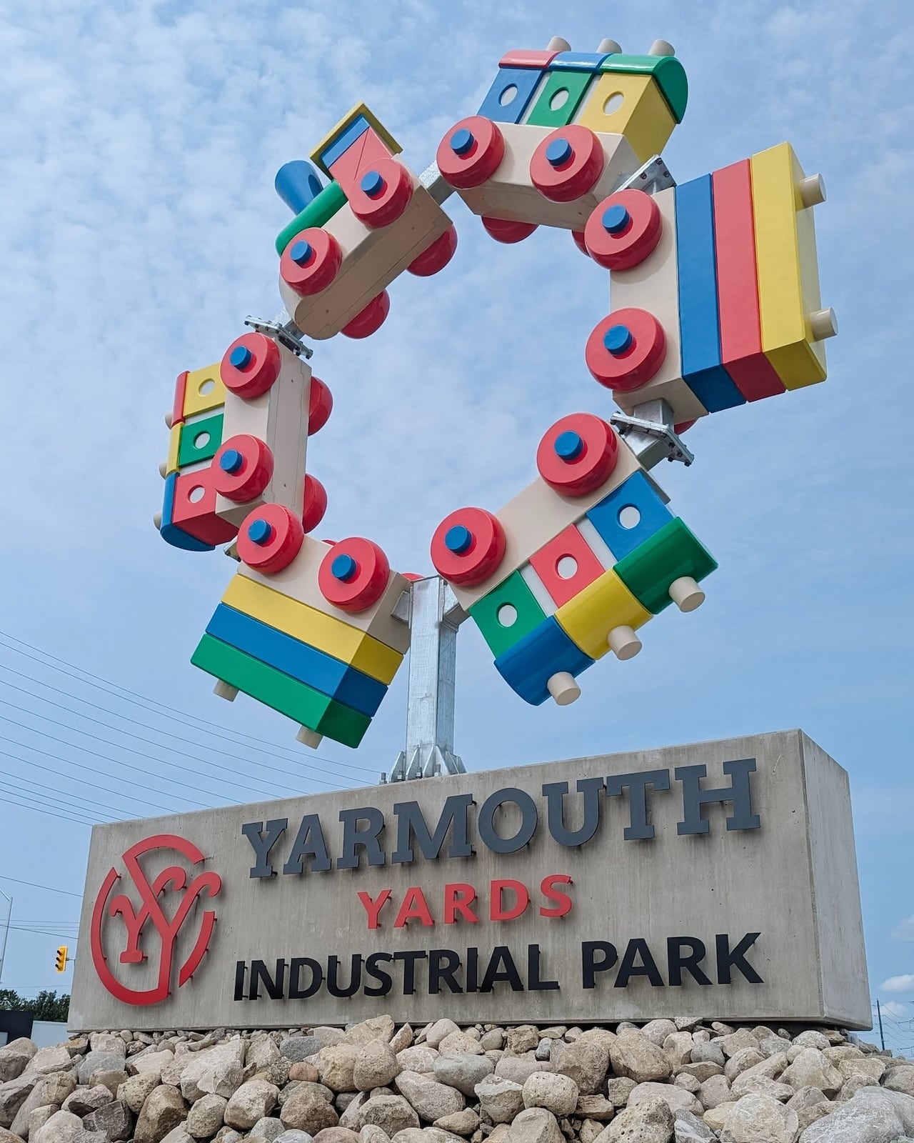 The large and colourful Imagination Station structure draws on St. Thomas' identity as Canada's Railway City.