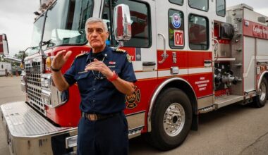 'We still put the wet stuff on the red stuff': Calgary fire chief marks milestone