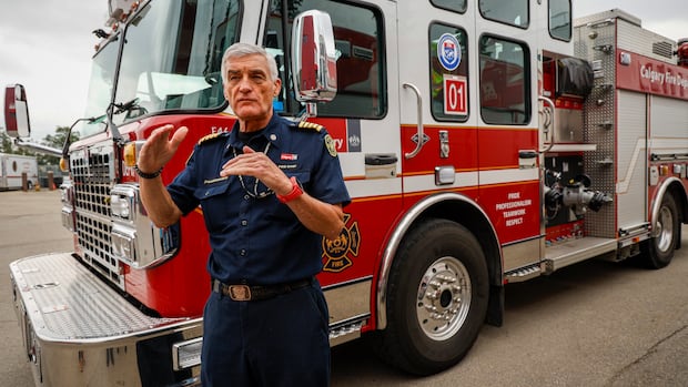 'We still put the wet stuff on the red stuff': Calgary fire chief marks milestone