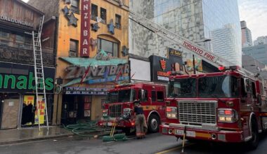 Zanzibar Tavern owner 'devastated' as Toronto Fire crews tackle fire, heavy smoke