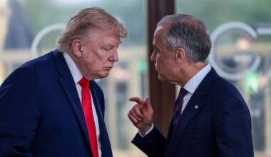 Trump, Carney speak about 'ongoing negotiations' ahead of midnight tariff deadline