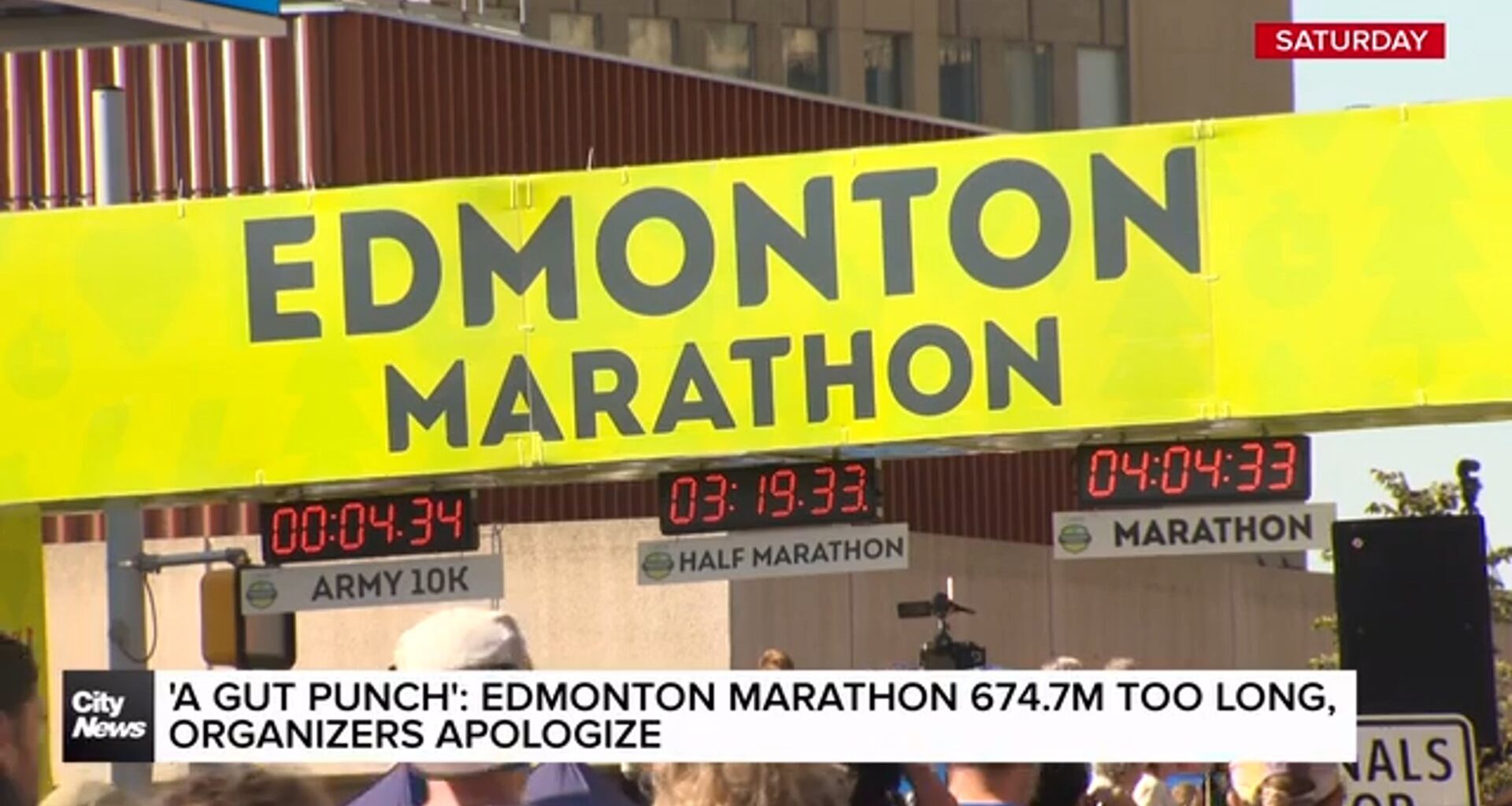 Edmonton Marathon over 600m too long, putting race times at risk