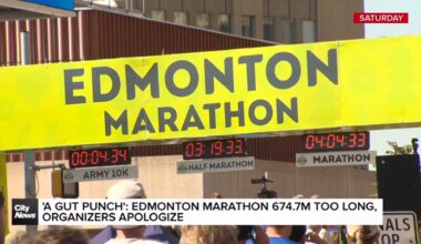 Edmonton Marathon over 600m too long, putting race times at risk