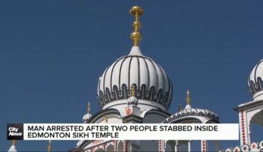 Man arrested after stabbing two people inside Edmonton Sikh temple