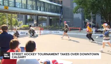 Street hockey tournament takes over downtown Calgary