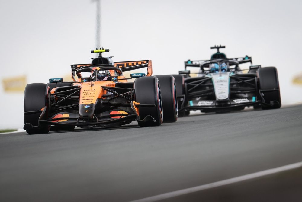 Lando Norris, McLaren, George Russell, Mercedes