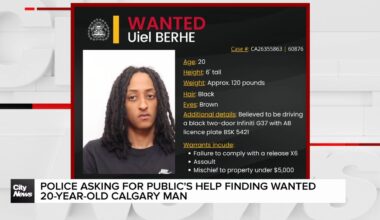 Police asking for public's help finding wanted 20-year-old Calgary man