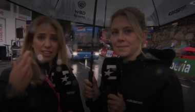 Eurosport analysts spoke with riders at canceled Vuelta stage