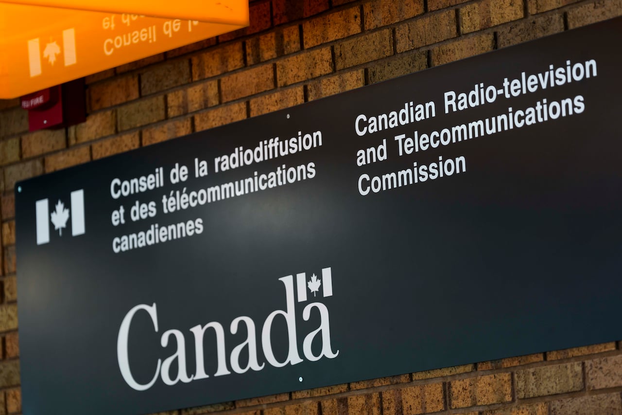 A sign in a building.