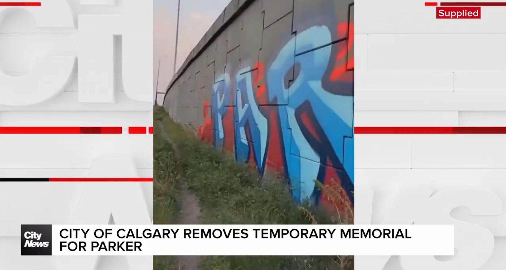 City of Calgary removes temporary memorials for Parker