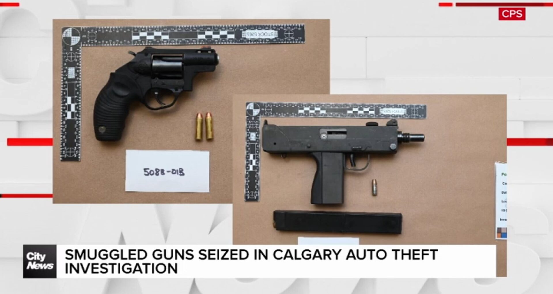 Smuggled guns seized in Calgary auto theft investigation
