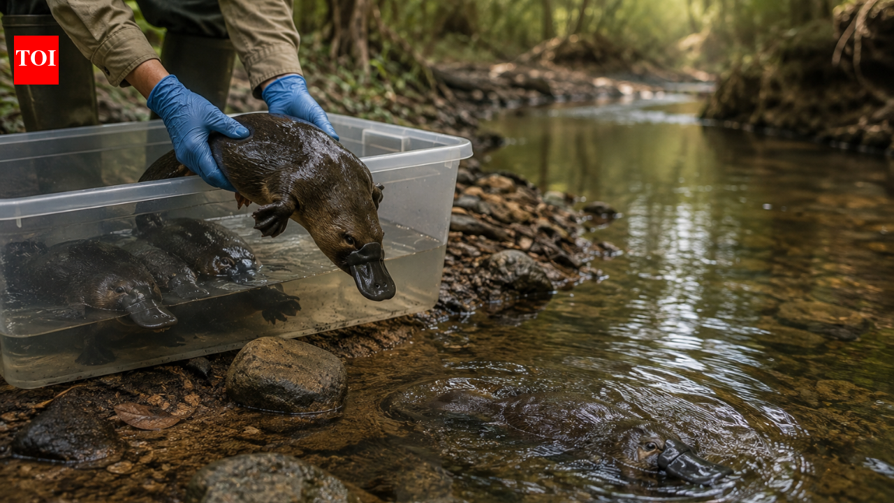 A severe drought forced Australian scientists to rescue platypuses and keep them in captivity for five months; after being returned to the wild, they rebuilt their home ranges and resumed normal movements within days