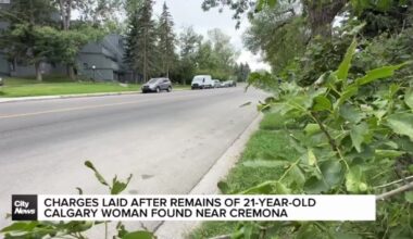 Charges laid after remains of 21-year-old Calgary woman found near Cremona