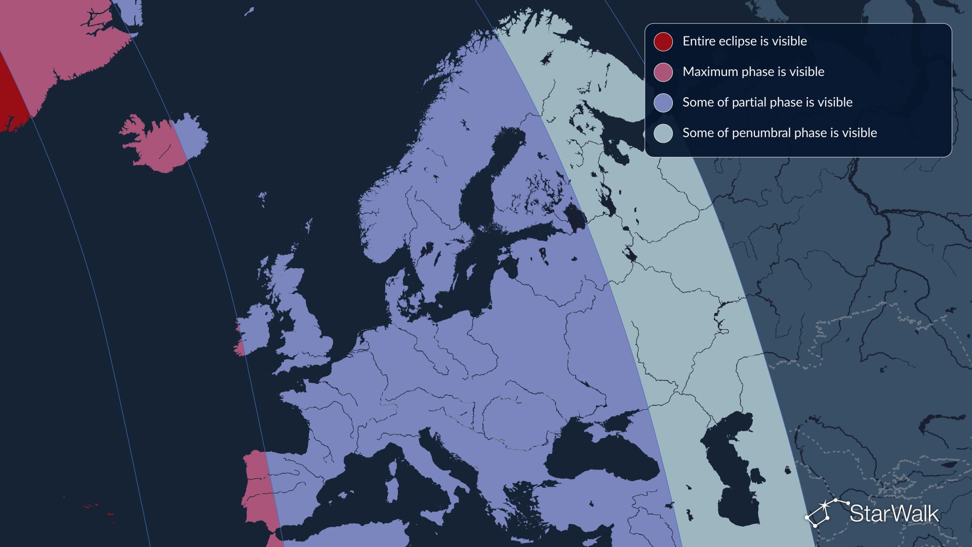 Partial Lunar Eclipse 2026 Visibility Map for Europe