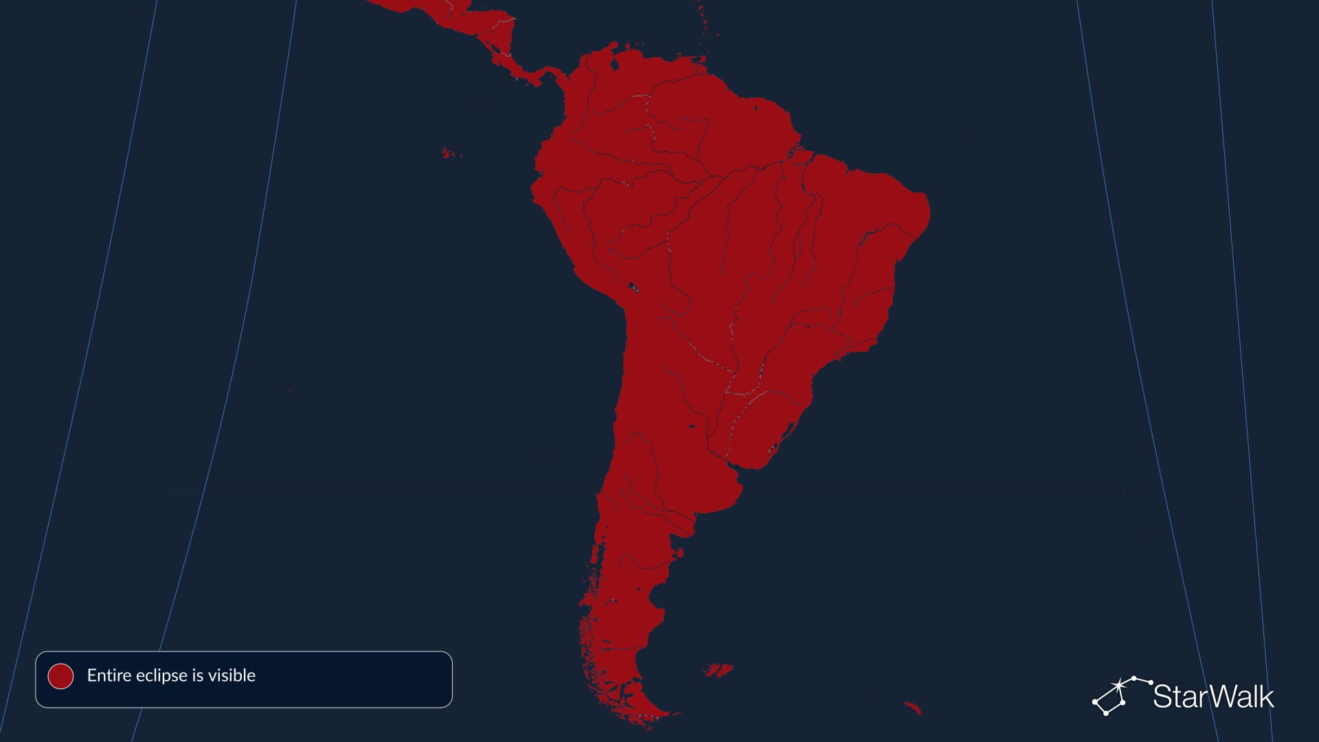 Partial Lunar Eclipse 2026 Visibility Map for South America