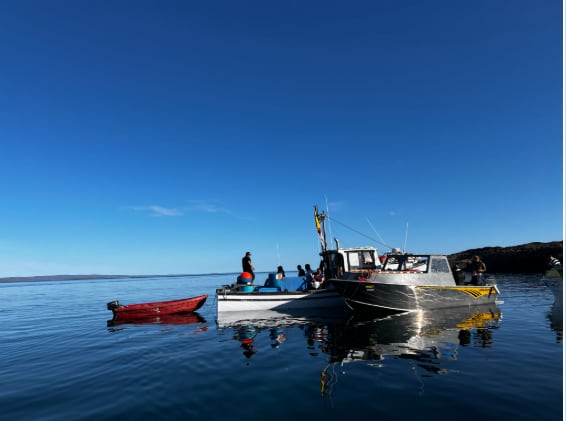 People on boats.