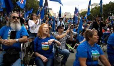 Separatists hold independence rally in lead-up to Alberta’s birthday bash