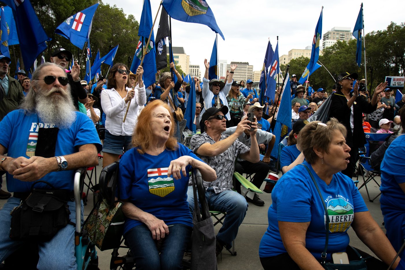 Separatists hold independence rally in lead-up to Alberta’s birthday bash