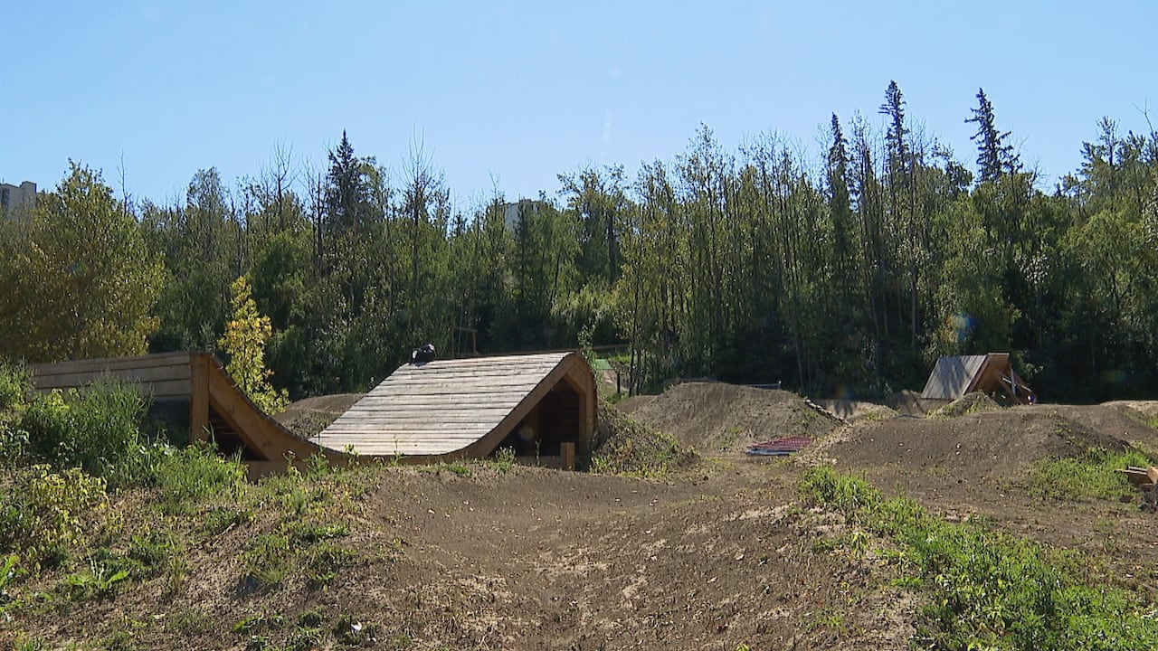 A wooden plank and piles of dirt.