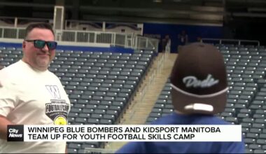 Winnipeg Blue Bombers and KidSport Manitoba team up to host skills camp