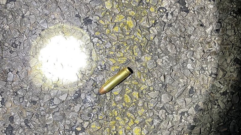 Lt. Greg Elrod found this .450 cartridge in the road that led to the discovery of firearms used by the night hunting perpetrator. (Photo courtesy Alabama Department of Conservation and Natural Resources)