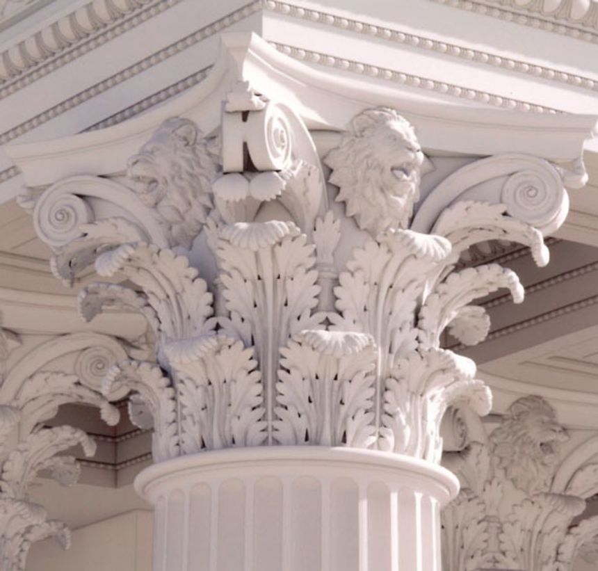 This rendering from court documents shows a detail of the columns on the proposed new East Wing of the White House.