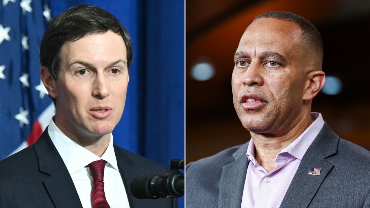 Jared Kushner and House Minority Leader Hakeem Jeffries.
