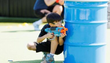 Kids take aim at Surrey Firefighters in fun charity Nerf battle