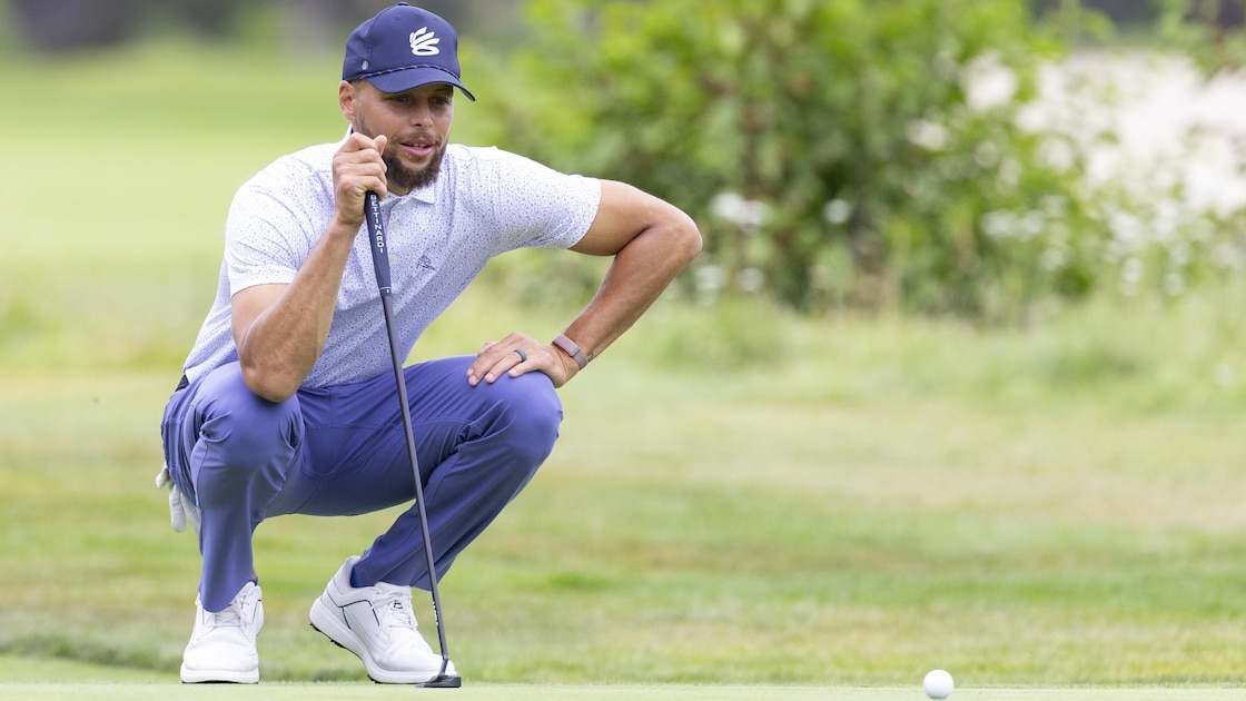 Watch Stephen Curry Play Pebble Beach 7th Hole in New Golf Video Amid NBA Offseason