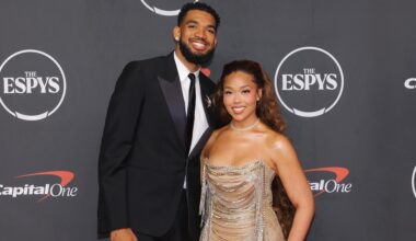 KAT, Jordyn Woods, Brunson, Bieber Pose With Larry O'Brien Trophy in Knicks Star's Wedding Photos