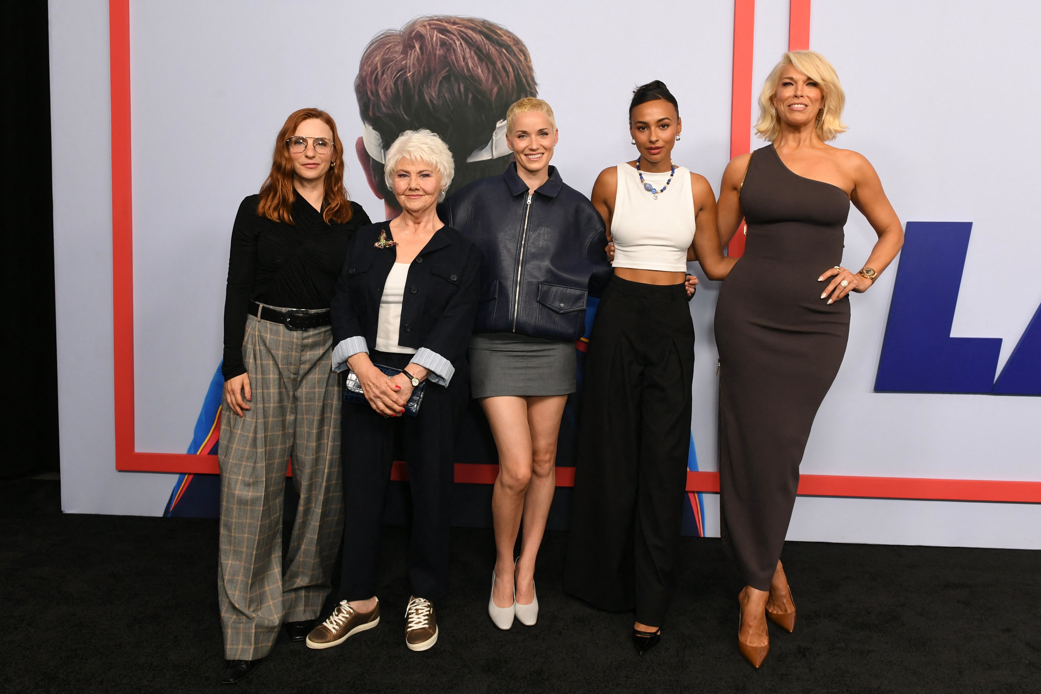 Hannah Waddingham (far right) reprises her role of Rebecca in season four of 'Ted Lasso'